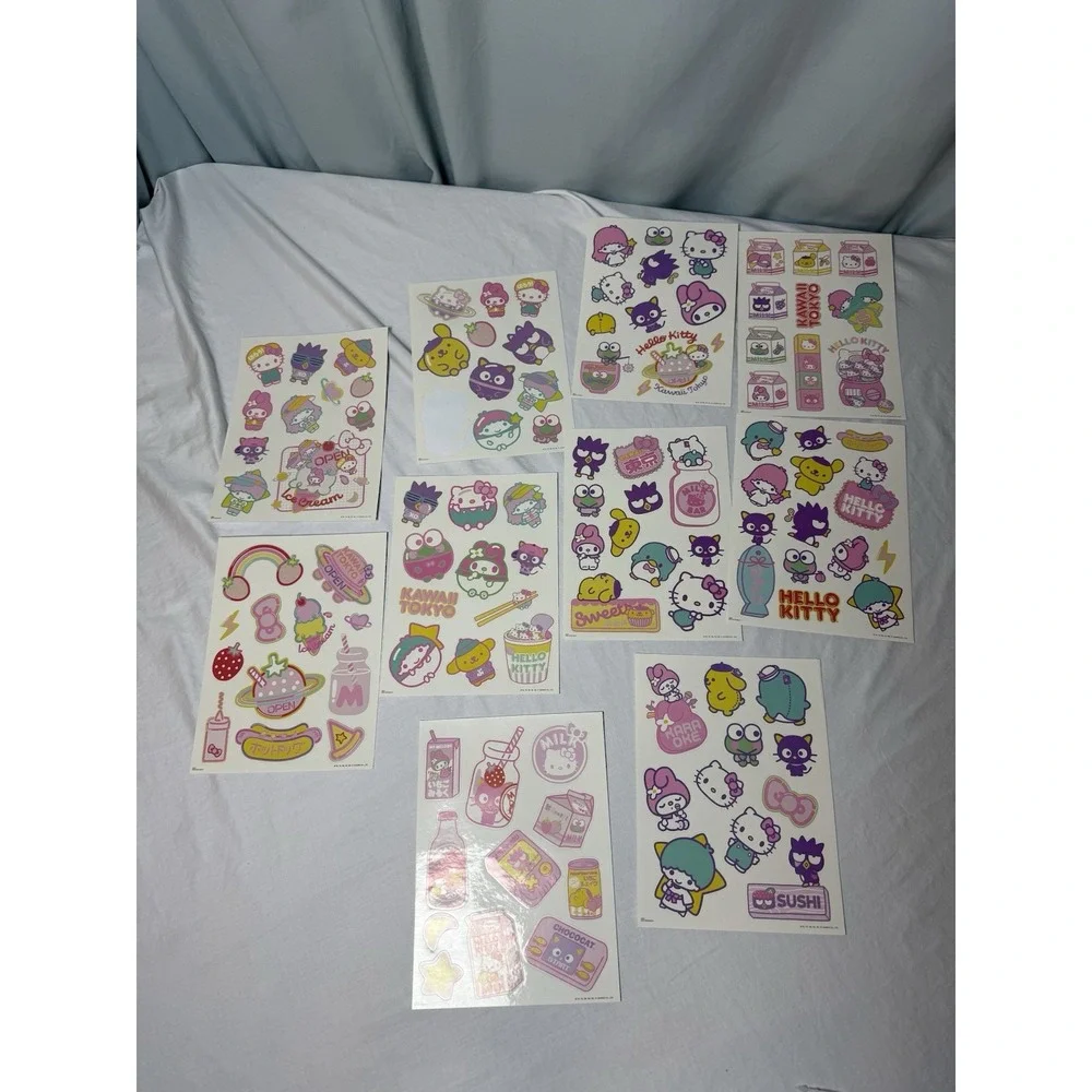 Sanrio Hello Kitty Puffy Glitter Red Bow Journal Notebook w/ Sticker Sheets 2023